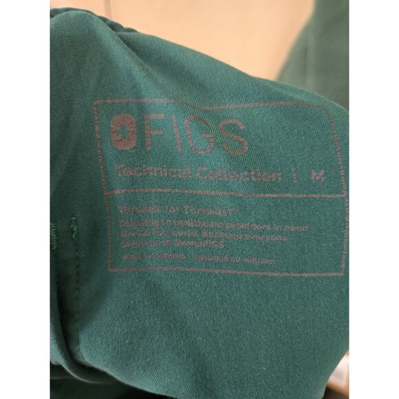 Figs Women's Technical Scrub Pants, Green, Drawstring, Many Pockets, Size Medium - Picture 11 of 11